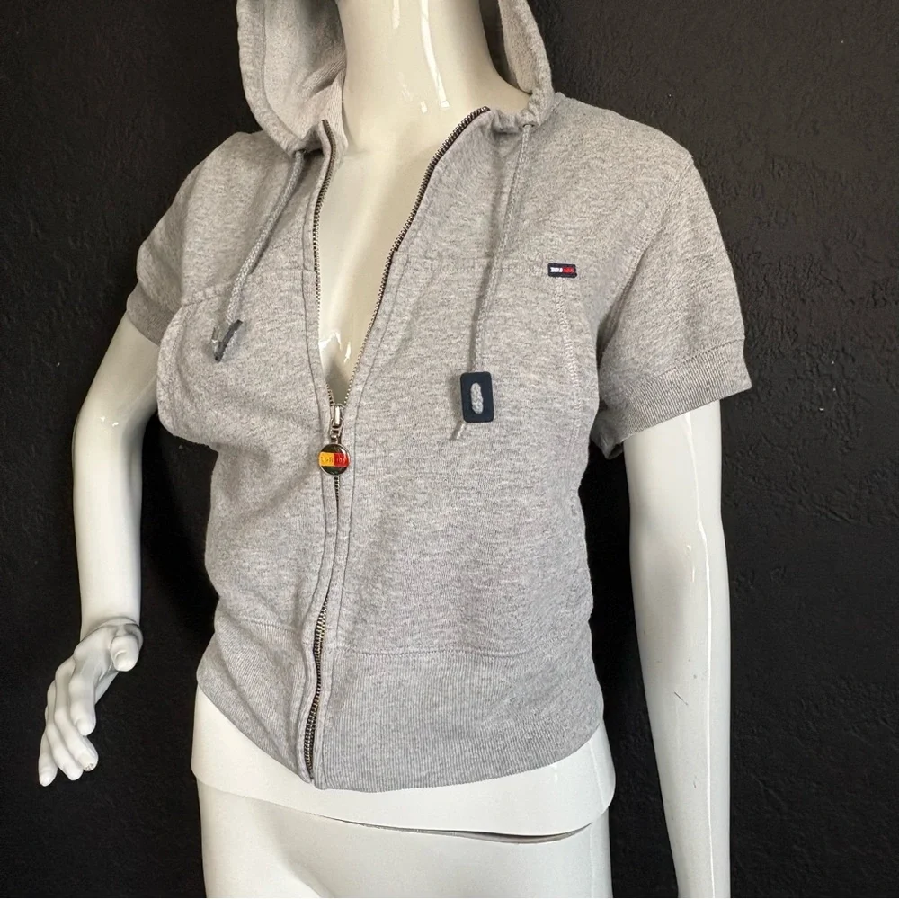 Vintage 1990’s Tommy Hilifigure zip up Hoodie Top Blouse Shirt Cotton - Picture 2 of 14
